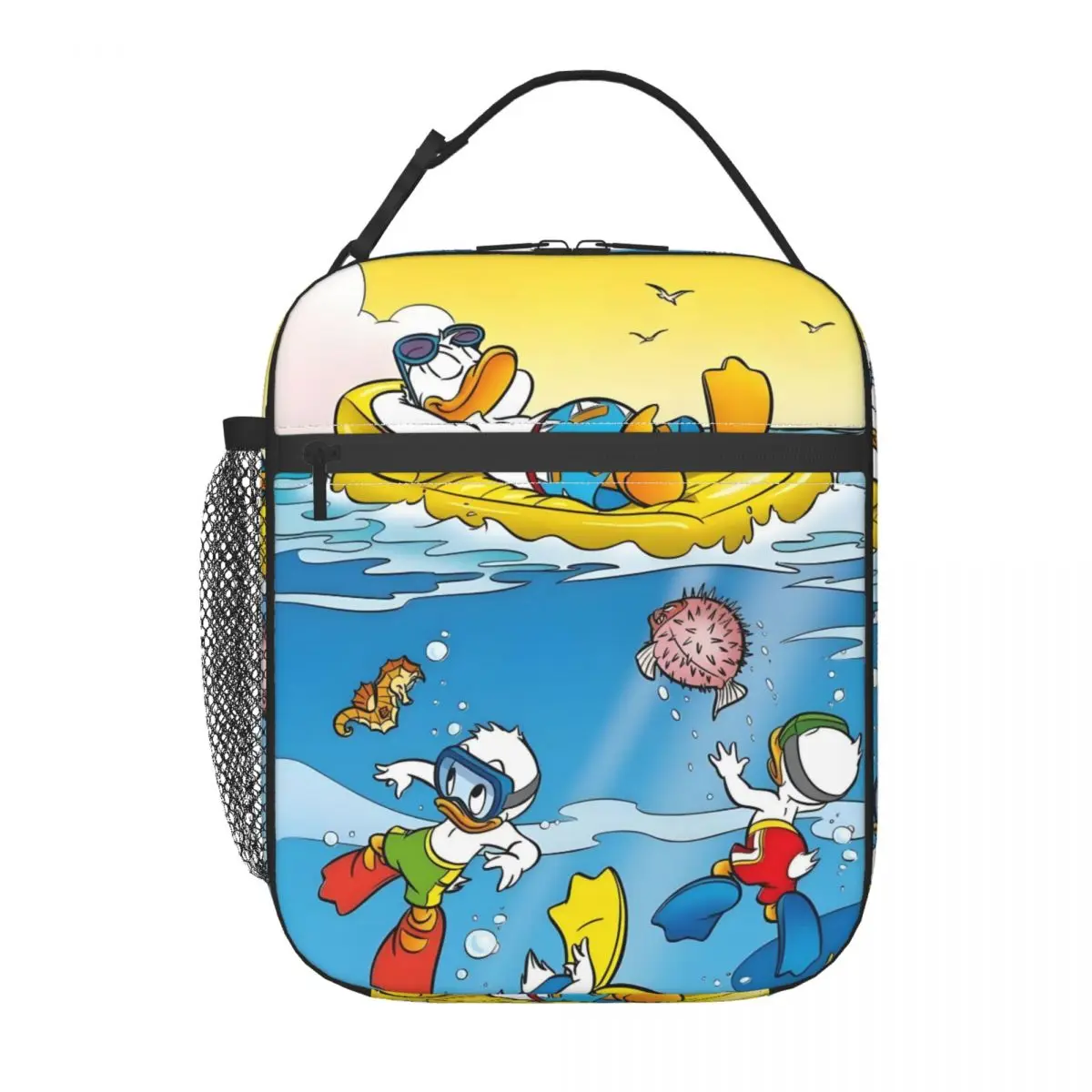 Custom Donald Duck Insulated Lunch Bag for Women Classic Cooler Thermal Food Lunch Box Outdoor Camping Travel Portable Tote Bags
Custom Donald Duck Insulated Lunch Bag for Women Classic Cooler Thermal Food Lunch Box Outdoor Camping Travel Portable Tote Bags