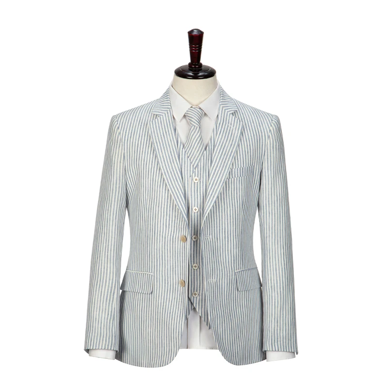Men light blue stripe linen suit Custom Made Men Slim Fit Suit casual suit Wedding suit
Men light blue stripe linen suit Custom Made Men Slim Fit Suit casual suit Wedding suit