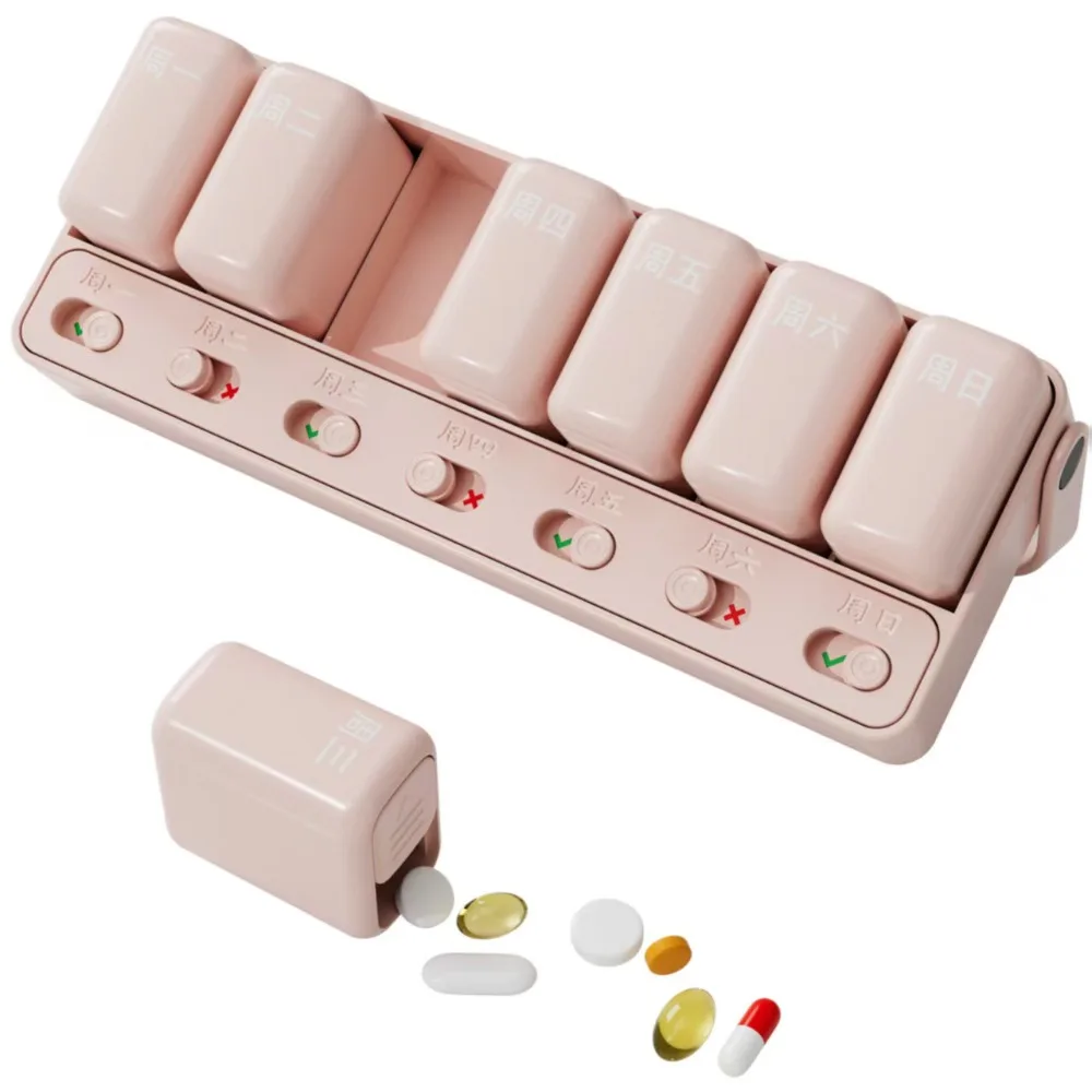 Detachable 7-Day Pill Organizer Sealed Week Mark Portable Pill Dispenser Moisture-proof Dust-proof Daily Pill Box
Detachable 7-Day Pill Organizer Sealed Week Mark Portable Pill Dispenser Moisture-proof Dust-proof Daily Pill Box