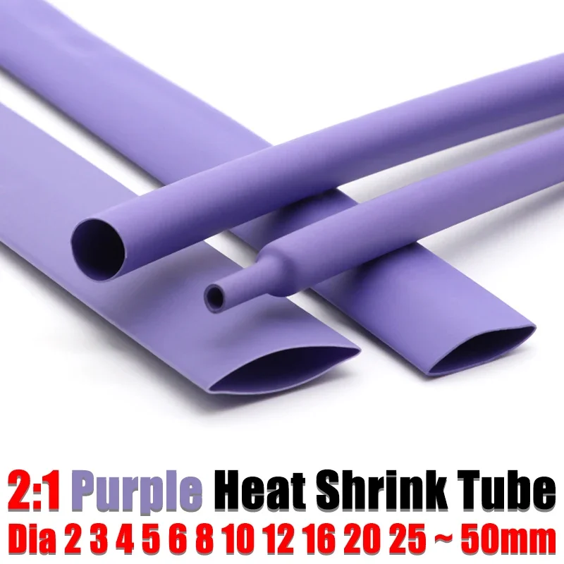 1Meter Purple 2:1 Heat Shrink Tube Dia 2 ~ 50mm Polyolefin 2:1 Shrinkage Cable Sleeve Shrink wrap cable protector Tube
1Meter Purple 2:1 Heat Shrink Tube Dia 2 ~ 50mm Polyolefin 2:1 Shrinkage Cable Sleeve Shrink wrap cable protector Tube