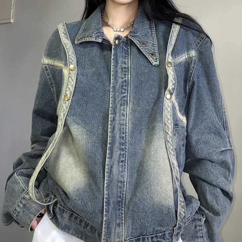 American retro collar denim jacket women's spring and autumn new plus size loose fashion niche design zipper loose casual jacket
American retro collar denim jacket women's spring and autumn new plus size loose fashion niche design zipper loose casual jacket