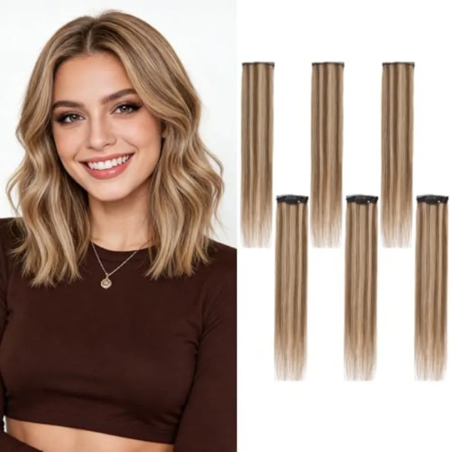 6PCS Clip in Hair Extensions Real Human Hair Short Clip in Extensions for Women Short Straight Hairpieces to Add Volume and Hig
6PCS Clip in Hair Extensions Real Human Hair Short Clip in Extensions for Women Short Straight Hairpieces to Add Volume and Hig