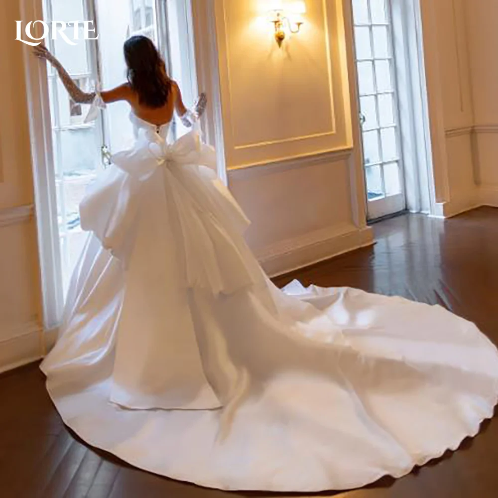 LORIE Sexy Bow Wedding Dress Strapless Special Ball Strapless Pleats Bride Gowns Customized Bride Dress vestidos de novia2025
LORIE Sexy Bow Wedding Dress Strapless Special Ball Strapless Pleats Bride Gowns Customized Bride Dress vestidos de novia2025