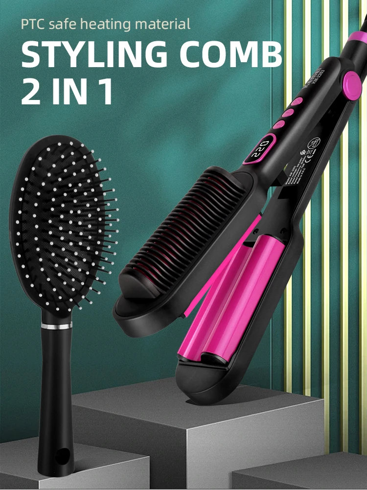 KEMEI New Electric Hair Curler Ceramic Hairdressing Splint Curler LCD Panel Temperature Regulator Hair Straightener for Women
KEMEI New Electric Hair Curler Ceramic Hairdressing Splint Curler LCD Panel Temperature Regulator Hair Straightener for Women