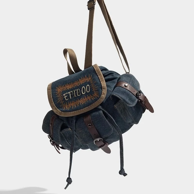 Mini - Backpack Female Travel Small Backpack New Style Vintage Denim Satchel Fashion
Mini - Backpack Female Travel Small Backpack New Style Vintage Denim Satchel Fashion