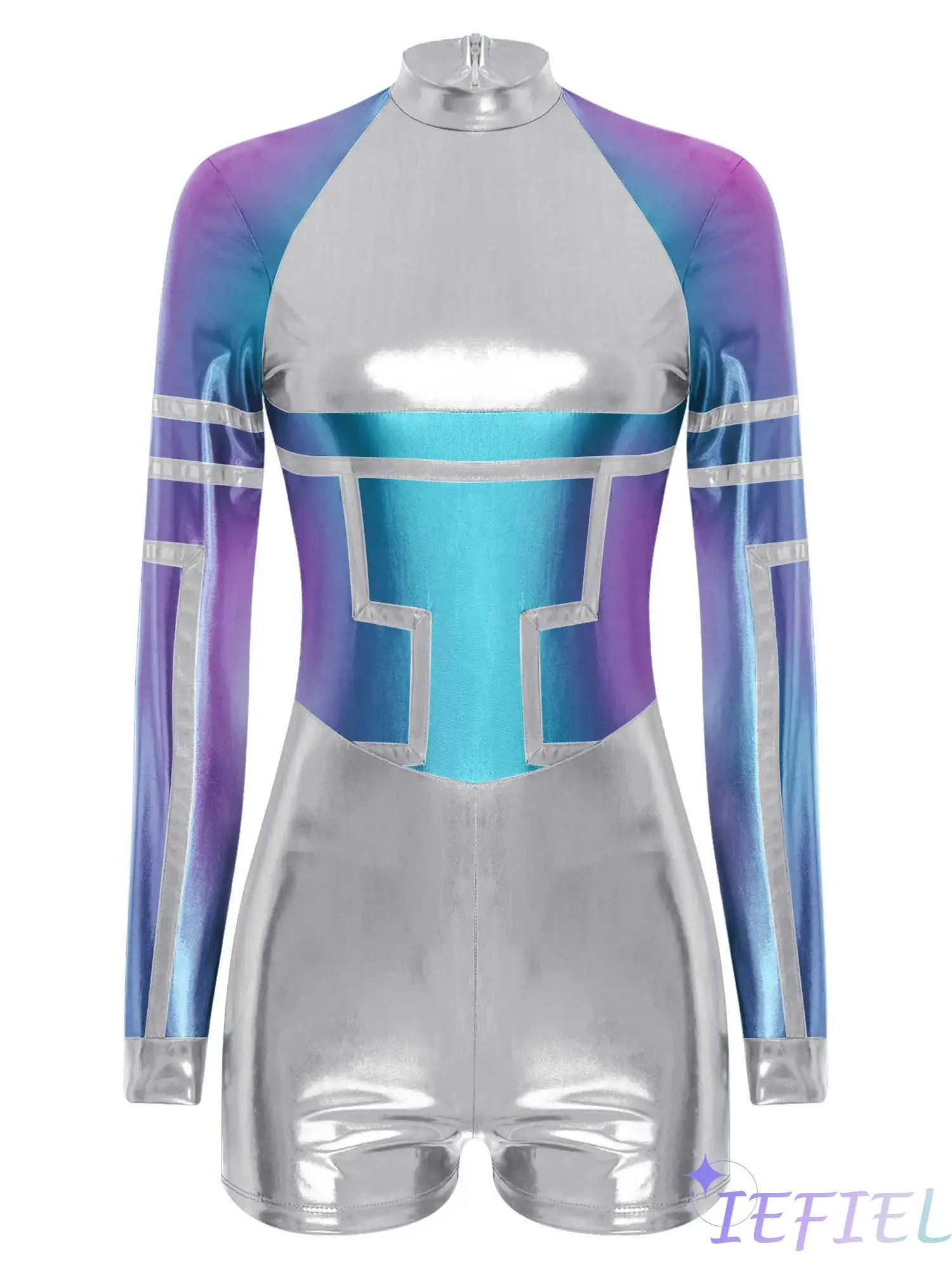 Womens Cosmic Astronaut Cosplay Bodysuit Alien Costume And Complete Accessories Set Metallic Jumpsuit for Space Theme Events
Womens Cosmic Astronaut Cosplay Bodysuit Alien Costume And Complete Accessories Set Metallic Jumpsuit for Space Theme Events