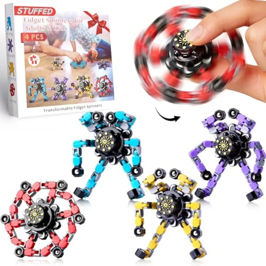 Transformable Spinners for,4 Pcs Sensory Toys for Adults Teens with Autism Anxiety Stress Relief Gifts
Transformable Spinners for,4 Pcs Sensory Toys for Adults Teens with Autism Anxiety Stress Relief Gifts
