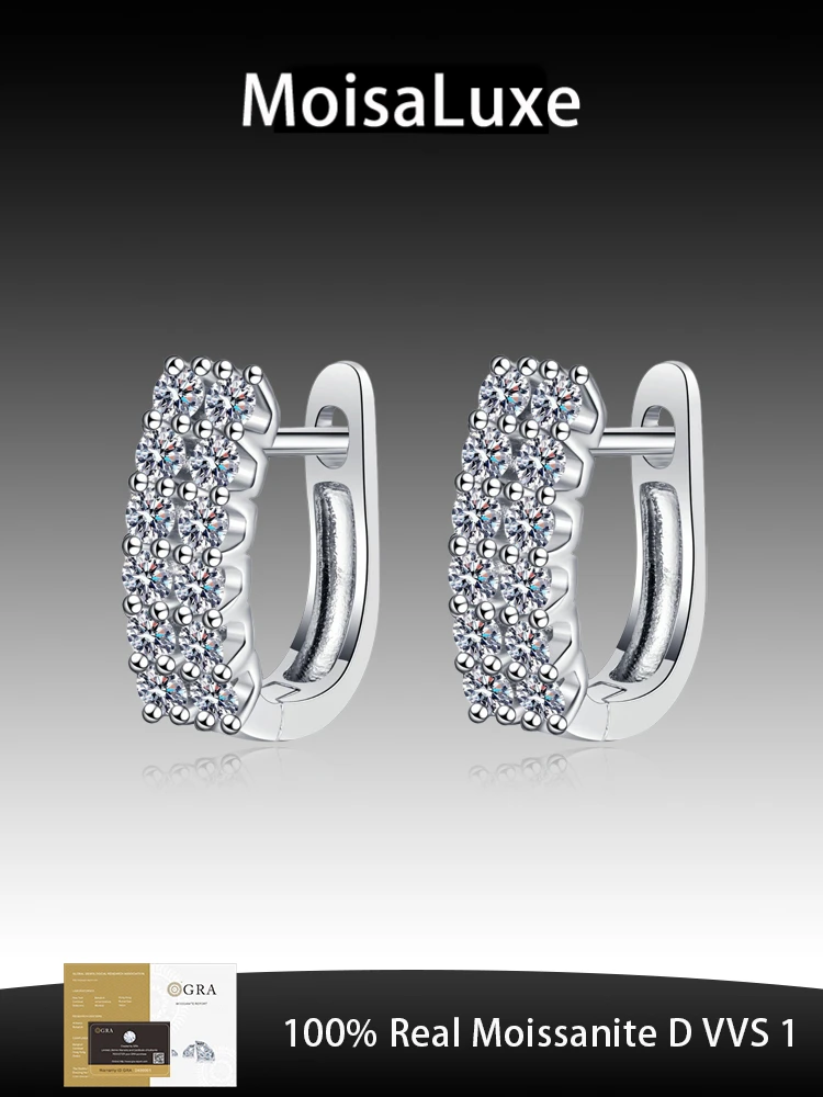 Официальный магазин MoisaLuxe GRA Moissanite Plata, серебряные серьги из стерлингового серебра 925 пробы, двухрядные серьги с бриллиантами, простые, на каждый день, универсальные, легкие, роскошные
Официальный магазин MoisaLuxe GRA Moissanite Plata, серебряные серьги из стерлингового серебра 925 пробы, двухрядные серьги с бриллиантами, простые, на каждый день, универсальные, легкие, роскошные