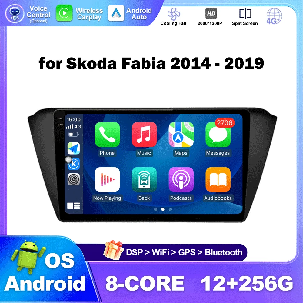 For Skoda Fabia 2 2007-2014 Android Car Radio Multimedia Video Player GPS Navigation Carplay Touch Screen Auto Stereo DSP Stereo
For Skoda Fabia 2 2007-2014 Android Car Radio Multimedia Video Player GPS Navigation Carplay Touch Screen Auto Stereo DSP Stereo