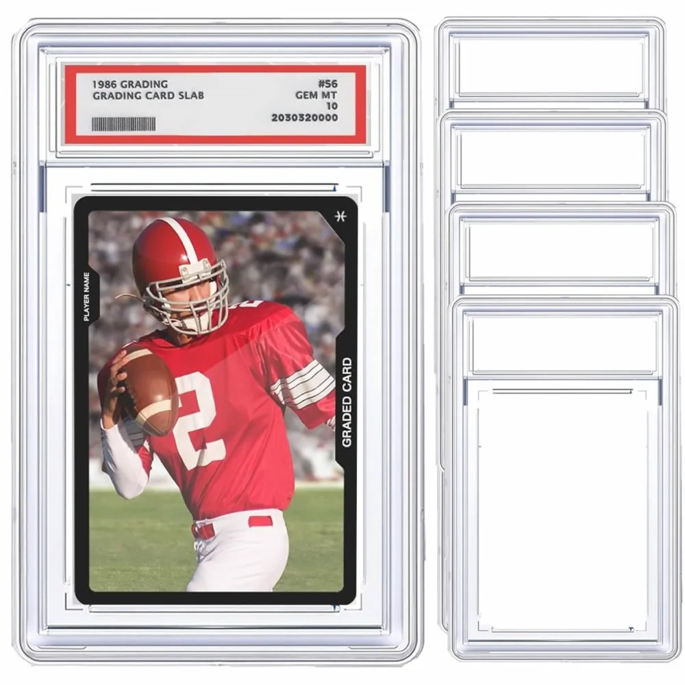 Graded Card Slab 35pt Acrylic Card Case Holders with Label Slot Trading Card Protectors for Sports Baseball Game Cards Display
Graded Card Slab 35pt Acrylic Card Case Holders with Label Slot Trading Card Protectors for Sports Baseball Game Cards Display