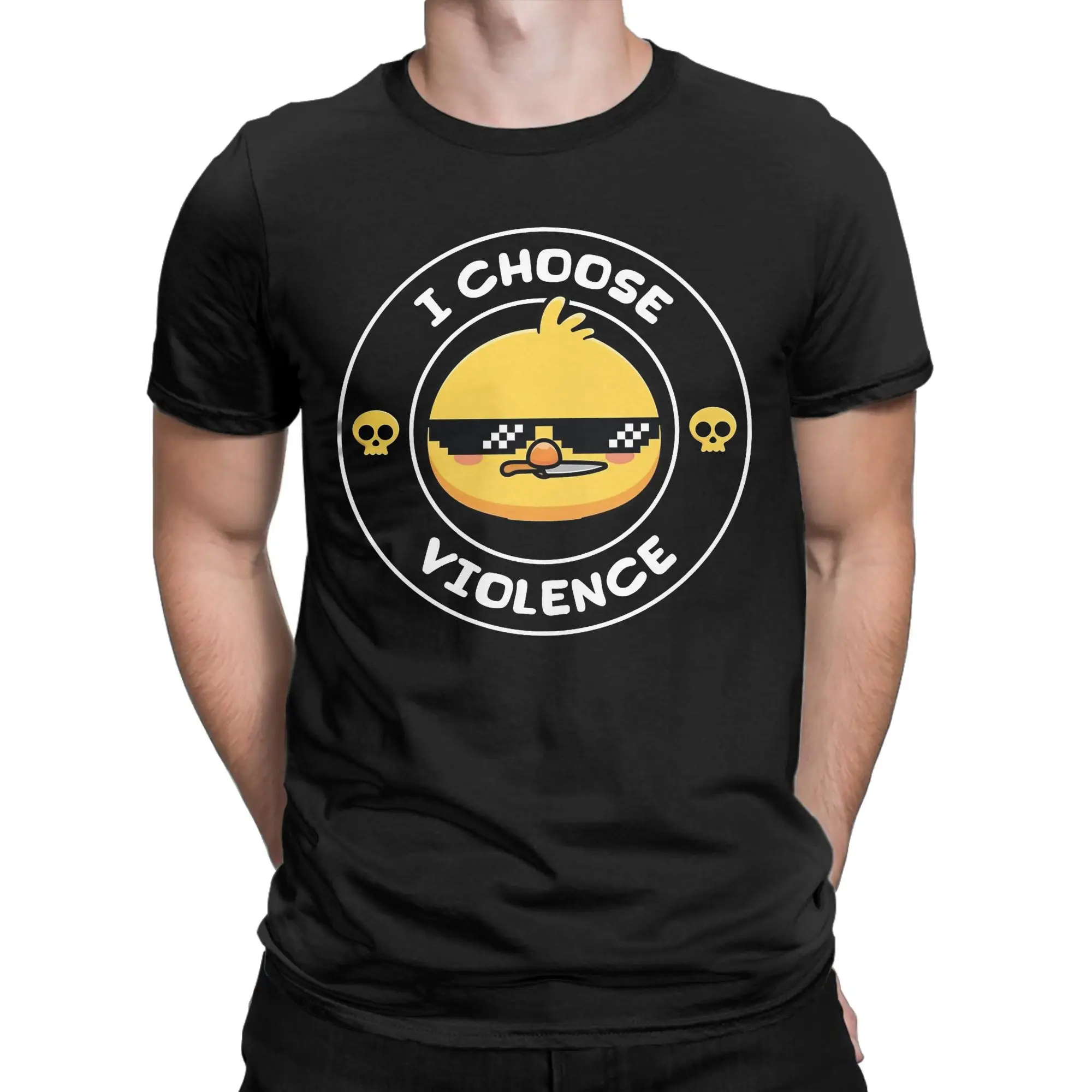 Мужские футболки I Choose Violence, забавная футболка с забавной уткой, футболки с короткими рукавами и круглым вырезом, хлопковые топы больших размеров
Мужские футболки I Choose Violence, забавная футболка с забавной уткой, футболки с короткими рукавами и круглым вырезом, хлопковые топы больших размеров