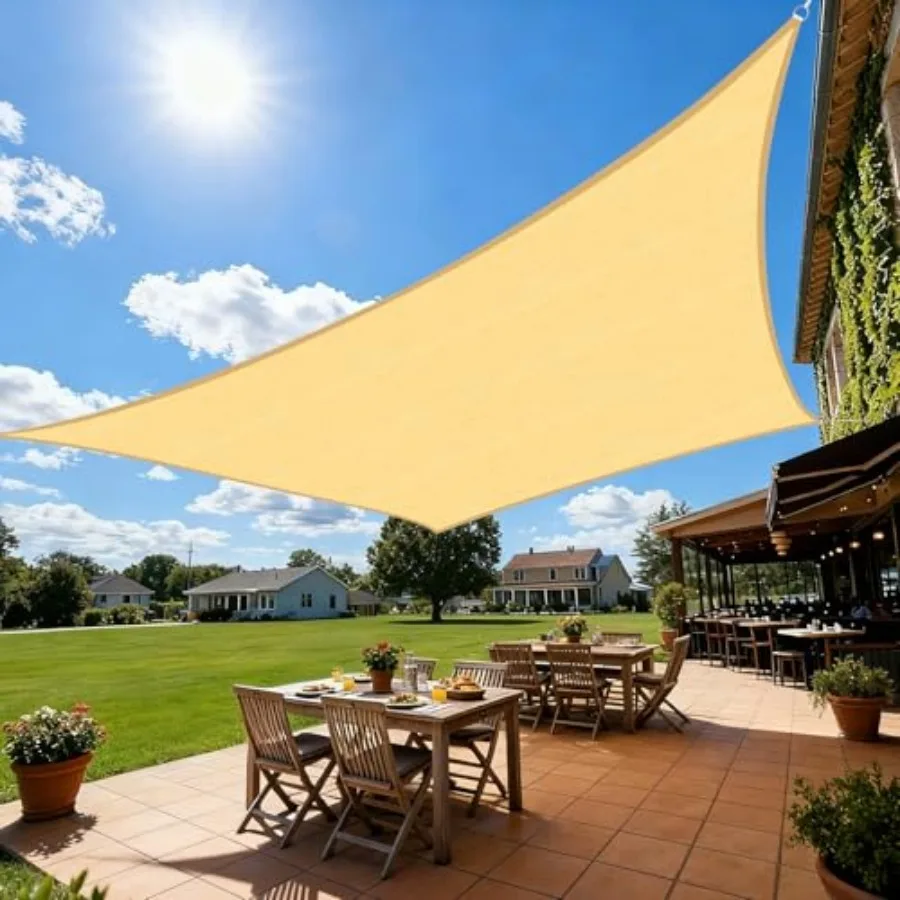 Sun Shade Sail, 12'X20' Sand Rectangle Curved Edged Sun Shade, Commercial Grade 185GSM HDPE UV Permeable Outdoor Shade Cloth fo
Sun Shade Sail, 12'X20' Sand Rectangle Curved Edged Sun Shade, Commercial Grade 185GSM HDPE UV Permeable Outdoor Shade Cloth fo
