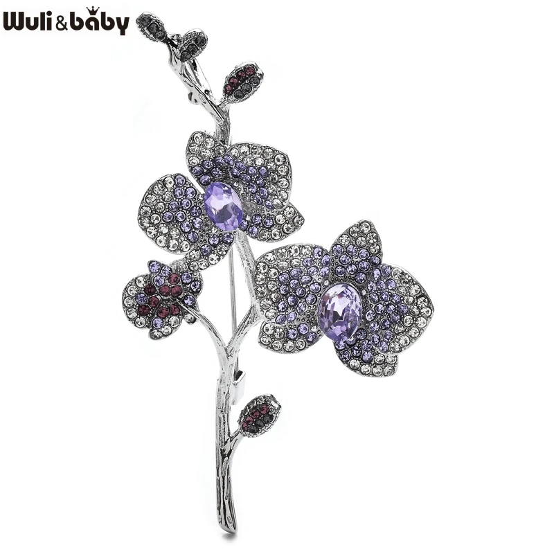 Wuli&baby Purple Rhinestone Orchid Flower Brooch Pins For Women Lady Elegant Beautiful Plants Party Office Brooch Pins Gifts
Wuli&baby Purple Rhinestone Orchid Flower Brooch Pins For Women Lady Elegant Beautiful Plants Party Office Brooch Pins Gifts