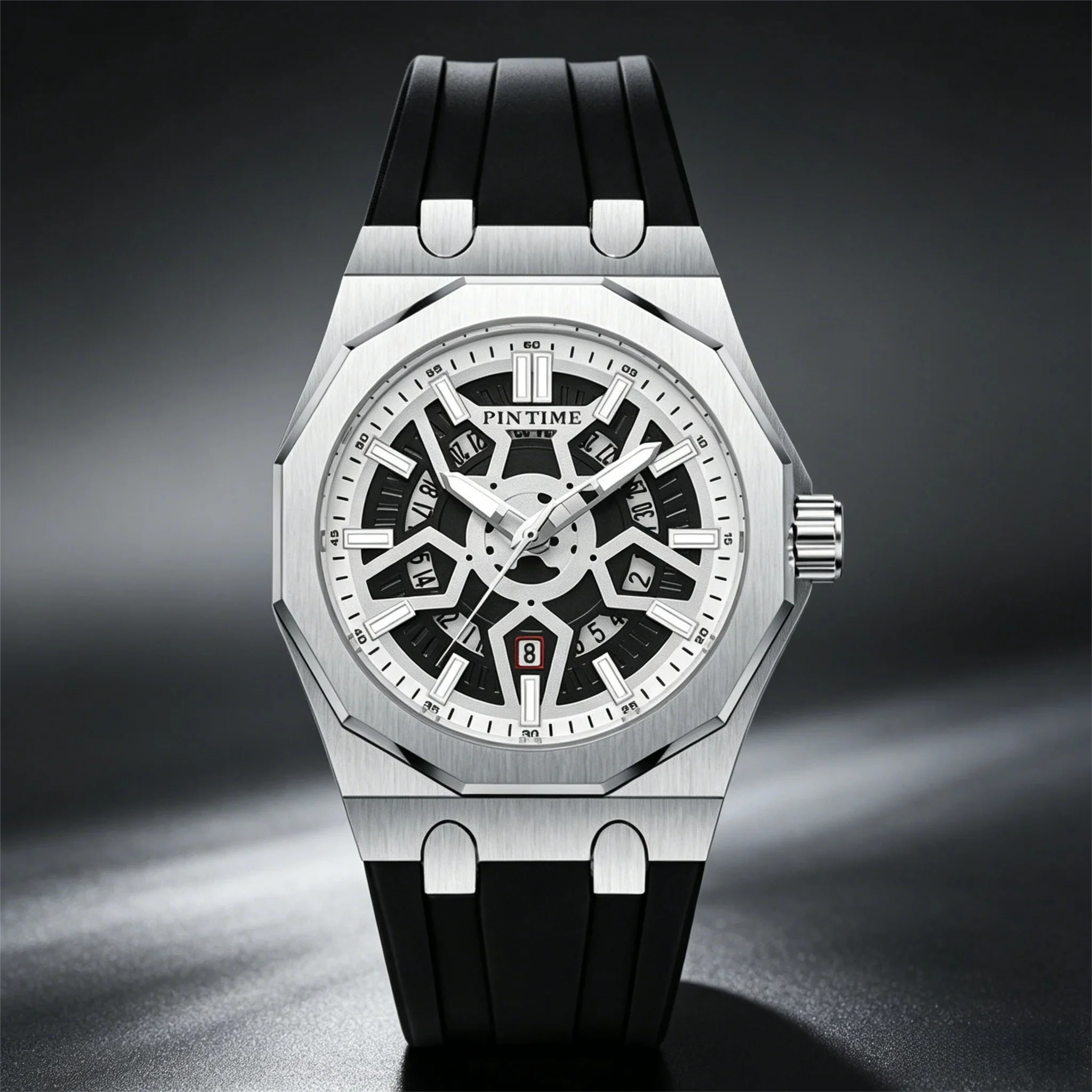 Creative Hollow Out Quartz Watch for Man Luxury Black Silicone Strap Wristwatch with Date Display Fashion Casual Cool Reloj
Creative Hollow Out Quartz Watch for Man Luxury Black Silicone Strap Wristwatch with Date Display Fashion Casual Cool Reloj