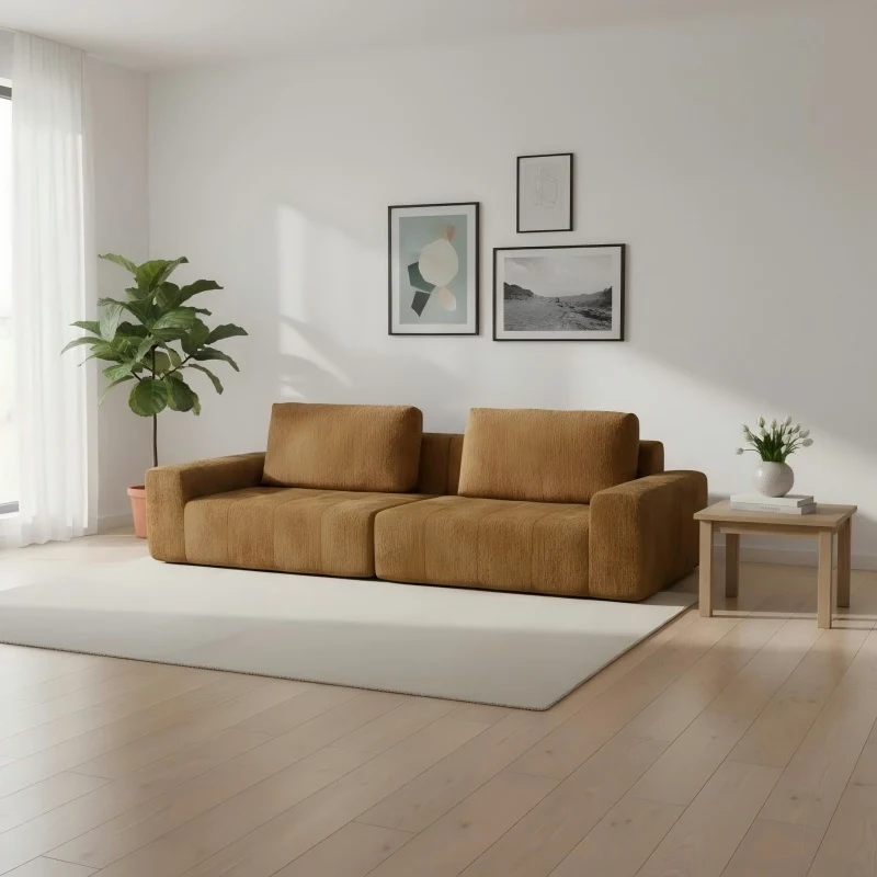 #Elegant Caramel Corduroy Sectional Sofa, 30010070cm Modular Compressed Sofa for Living Room & Hotel
#Elegant Caramel Corduroy Sectional Sofa, 30010070cm Modular Compressed Sofa for Living Room & Hotel