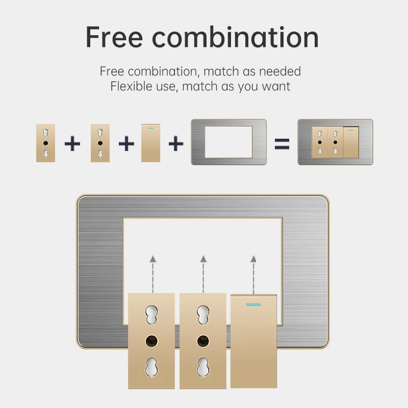 PSSRISE EU Italy Настенная розетка с выключателем и быстрой зарядкой USB Type-C 5V 2100mA для ТВ, телефона, компьютера, из нержавеющей стали, золотая
PSSRISE EU Italy Настенная розетка с выключателем и быстрой зарядкой USB Type-C 5V 2100mA для ТВ, телефона, компьютера, из нержавеющей стали, золотая