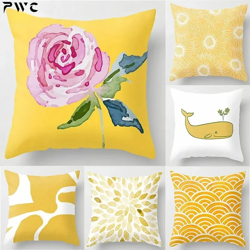 45X45CM Yellow Geometric Flowers Home Decor Pillowcase Car Sofa Cushion Cover Home Textile Pillowcase
45X45CM Yellow Geometric Flowers Home Decor Pillowcase Car Sofa Cushion Cover Home Textile Pillowcase