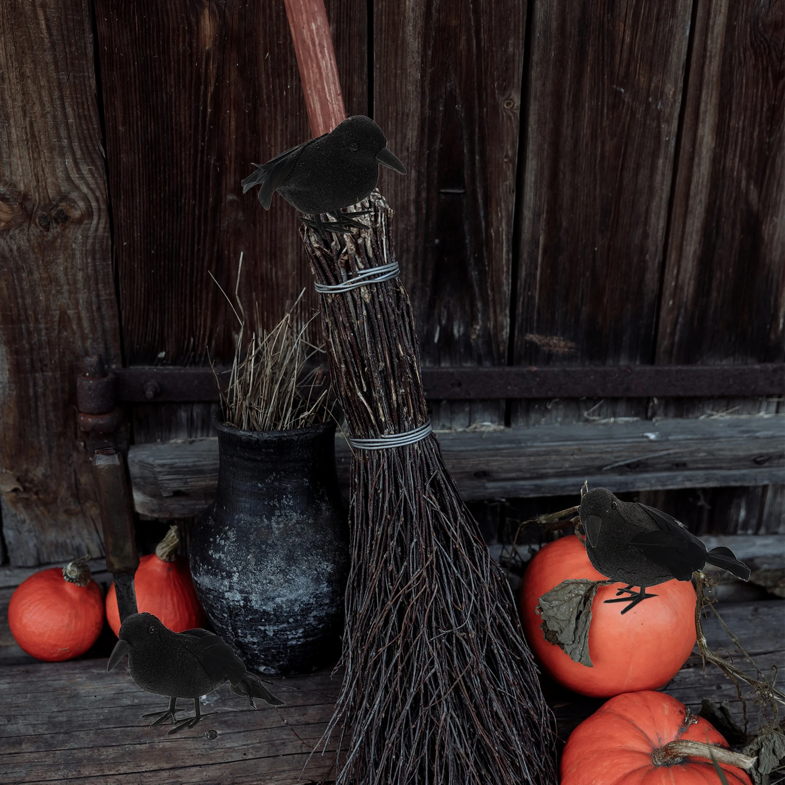 6 Pcs Crows Realistic Halloween Supply Raven Prop Halloween Decor Mini Figures nament Crow Fake Crow Decoration Figurine
6 Pcs Crows Realistic Halloween Supply Raven Prop Halloween Decor Mini Figures nament Crow Fake Crow Decoration Figurine