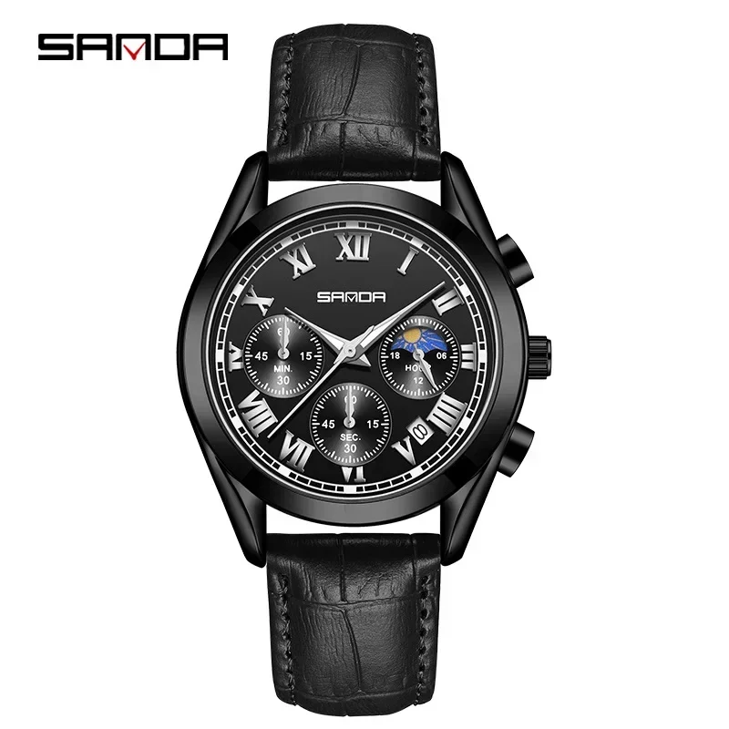 Sanda 5012 Dial Luminous Hands Business Men Watch Top Brand Leather Strap Waterproof Japanese Quartz Movement Roman Number
Sanda 5012 Dial Luminous Hands Business Men Watch Top Brand Leather Strap Waterproof Japanese Quartz Movement Roman Number