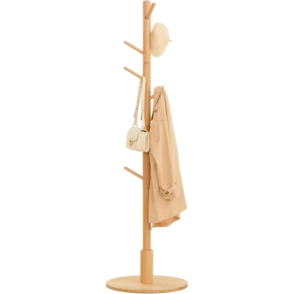 Solid Wood Coat Rack Stand with 9 Hooks, 3 Height Adjustable, Freestanding Clothes Tree Hanger for,Jacket, Hats, Scarves, bags
Solid Wood Coat Rack Stand with 9 Hooks, 3 Height Adjustable, Freestanding Clothes Tree Hanger for,Jacket, Hats, Scarves, bags