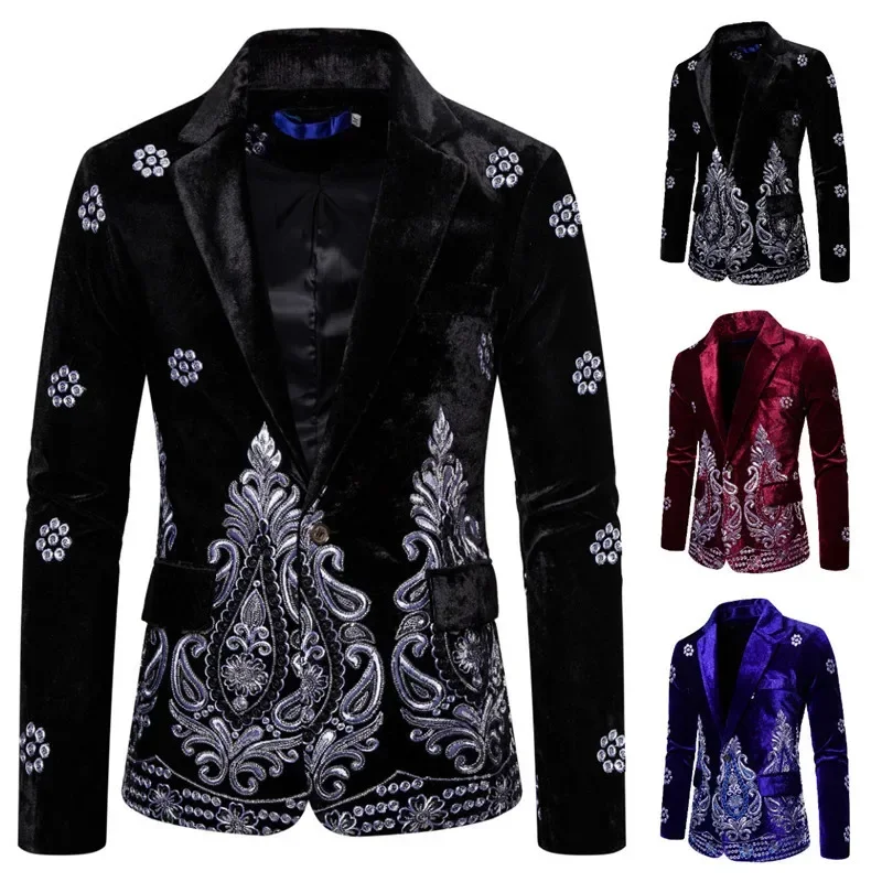 2023 Autumn New Men's Single Row One Button Embroidered Suit Dress Men's Casual Slim Fit Top Suit
2023 Autumn New Men's Single Row One Button Embroidered Suit Dress Men's Casual Slim Fit Top Suit
