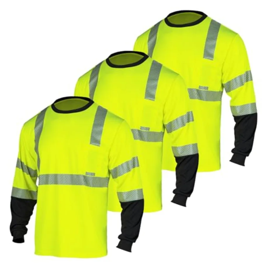 3pcs Safety Reflective Hi Vis Long Sleeve Shirts for Men ANSI Class 3 High Visibility Construction Work T Shirts XL
3pcs Safety Reflective Hi Vis Long Sleeve Shirts for Men ANSI Class 3 High Visibility Construction Work T Shirts XL