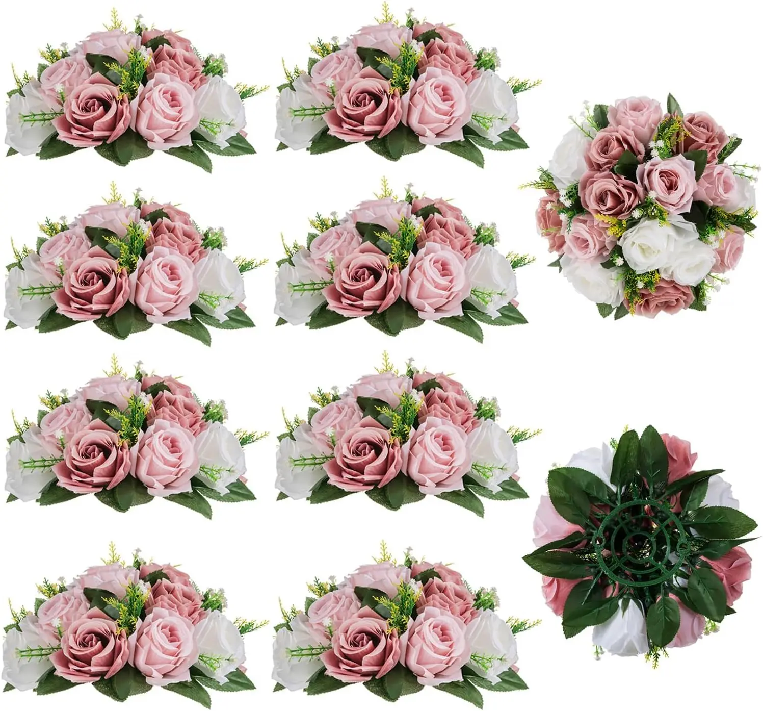 Dusty Rose Flowers Centerpieces: 10 Pieces Pink Roses Artificial Flower Balls for Wedding Dinning Table - Fake Silk Kissing Flor
Dusty Rose Flowers Centerpieces: 10 Pieces Pink Roses Artificial Flower Balls for Wedding Dinning Table - Fake Silk Kissing Flor
