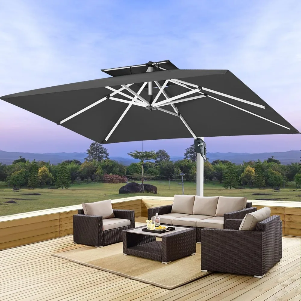 10x13ft Patio Umbrella - Large Windproof Cantilever Umbrella with 360-degree Rotation,Outdoor Offset Rectangle Umbrella for Bac
10x13ft Patio Umbrella - Large Windproof Cantilever Umbrella with 360-degree Rotation,Outdoor Offset Rectangle Umbrella for Bac