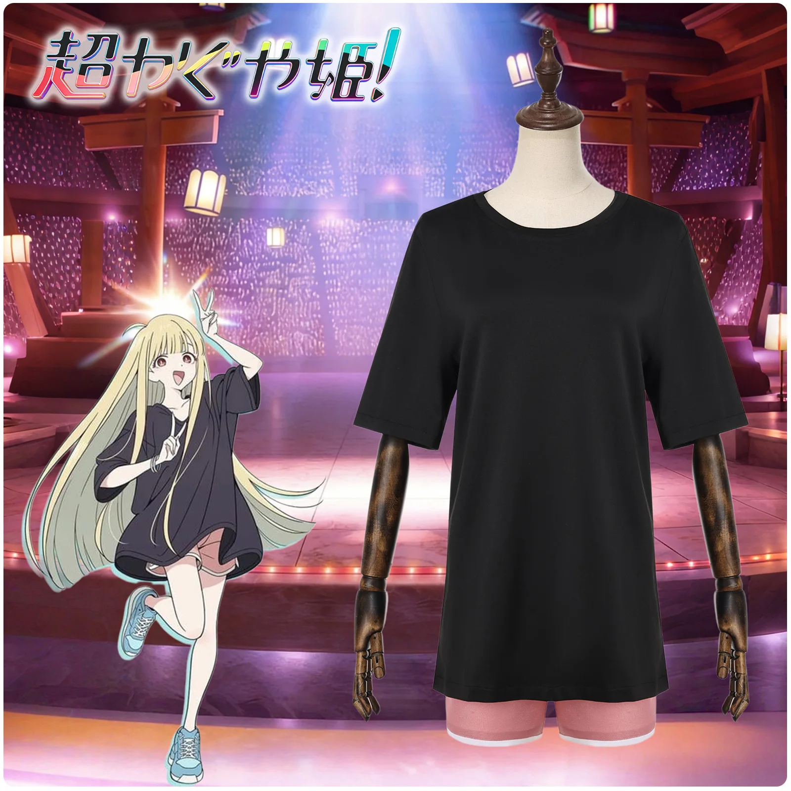 Kaguya Cosplay Costume for Women Girls Black T-shirt Shorts Sleepwear Outfit Halloween Xmas Uniform Suit
Kaguya Cosplay Costume for Women Girls Black T-shirt Shorts Sleepwear Outfit Halloween Xmas Uniform Suit