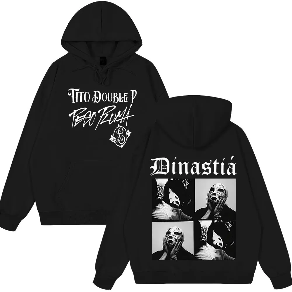 Rapper Peso Pluma Tito Double P Dinastia Tour Print Hoodie Men Women Hip-hop Pullover Punk Casual Loose Fashion Man Sweatshirt
Rapper Peso Pluma Tito Double P Dinastia Tour Print Hoodie Men Women Hip-hop Pullover Punk Casual Loose Fashion Man Sweatshirt