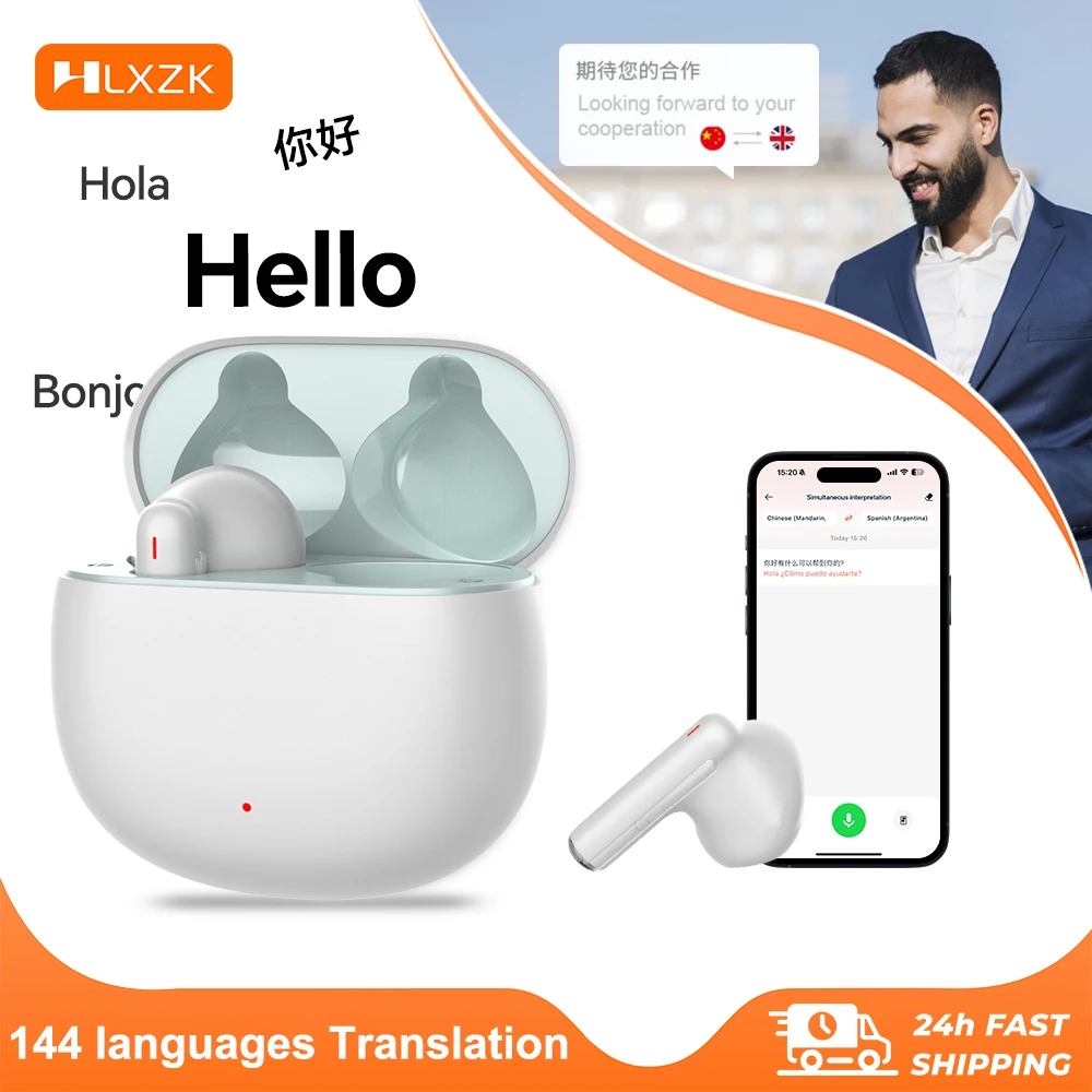 Translation Headphones True Wireless Bluetooth 5.4 Earbuds 144 Languages Real-time Translator Low Latency Business Headset
Translation Headphones True Wireless Bluetooth 5.4 Earbuds 144 Languages Real-time Translator Low Latency Business Headset