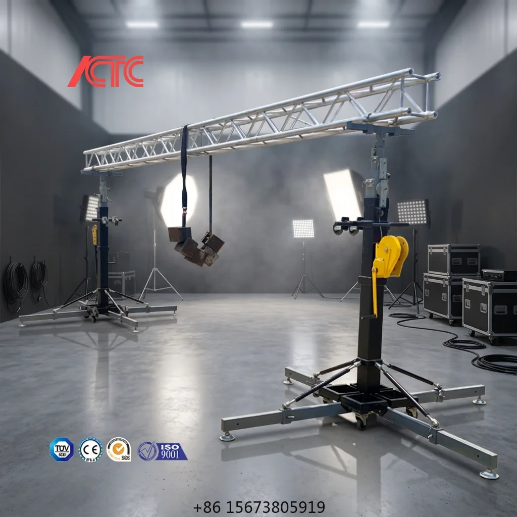 Outdoor Foldable Portable Iron Lifting Crank Stand 6M Upright Truss Outriggers Line Array Speaker Hand Crank 1000kg Load
Outdoor Foldable Portable Iron Lifting Crank Stand 6M Upright Truss Outriggers Line Array Speaker Hand Crank 1000kg Load