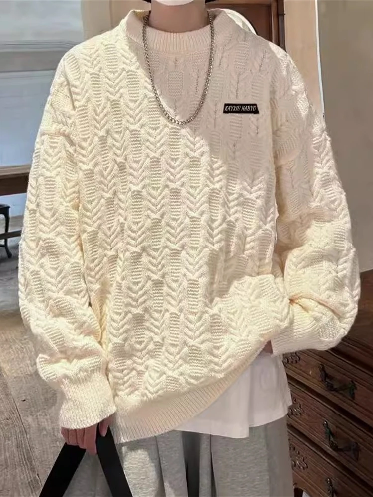 Trendy American Sle Men's Knitted Sweater Autumn Winter Loose Fit Faion Brand Overhead Lazy Sle Twist Knitwear
Trendy American Sle Men's Knitted Sweater Autumn Winter Loose Fit Faion Brand Overhead Lazy Sle Twist Knitwear