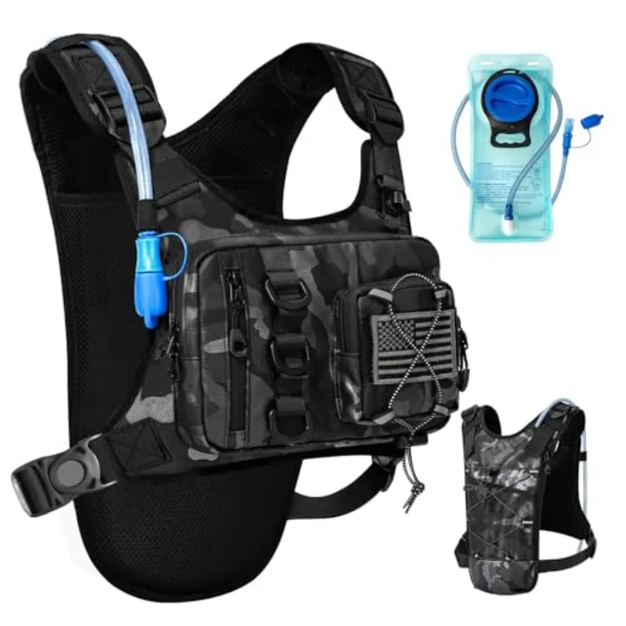 Outdoor Hydration Vest for Running and Hiking, Lightweight Breathable Water Backpack with 2.0L Bladder, Bounce-Free Chest Pack
Outdoor Hydration Vest for Running and Hiking, Lightweight Breathable Water Backpack with 2.0L Bladder, Bounce-Free Chest Pack