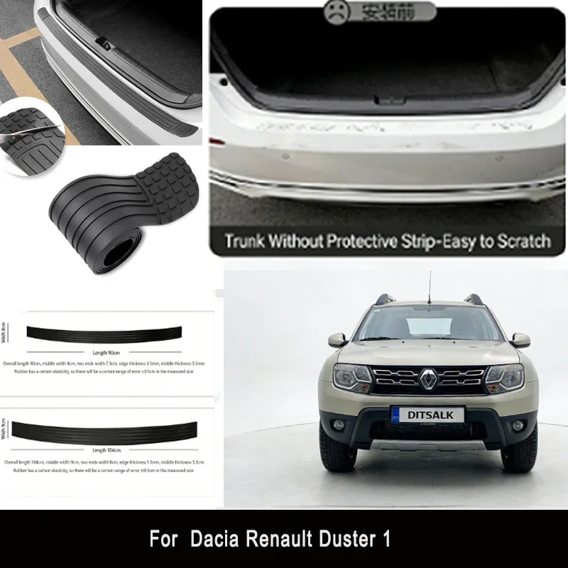For Dacia Renault Duster 1 Rear Trunk Guard Plate Sticker Car Rear Bumper Trim Anti-Kicked Scratch Protector Sticker Strip
For Dacia Renault Duster 1 Rear Trunk Guard Plate Sticker Car Rear Bumper Trim Anti-Kicked Scratch Protector Sticker Strip