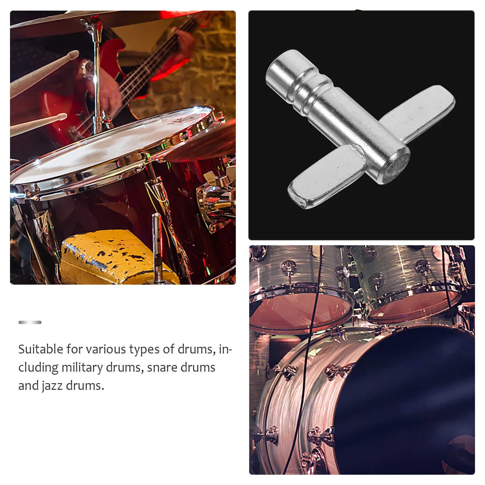 6pcs Drum High Quality Stainless Steel Tuning Keys Adjustable Wrench Instrument Tool Drums Snare Drums
6pcs Drum High Quality Stainless Steel Tuning Keys Adjustable Wrench Instrument Tool Drums Snare Drums