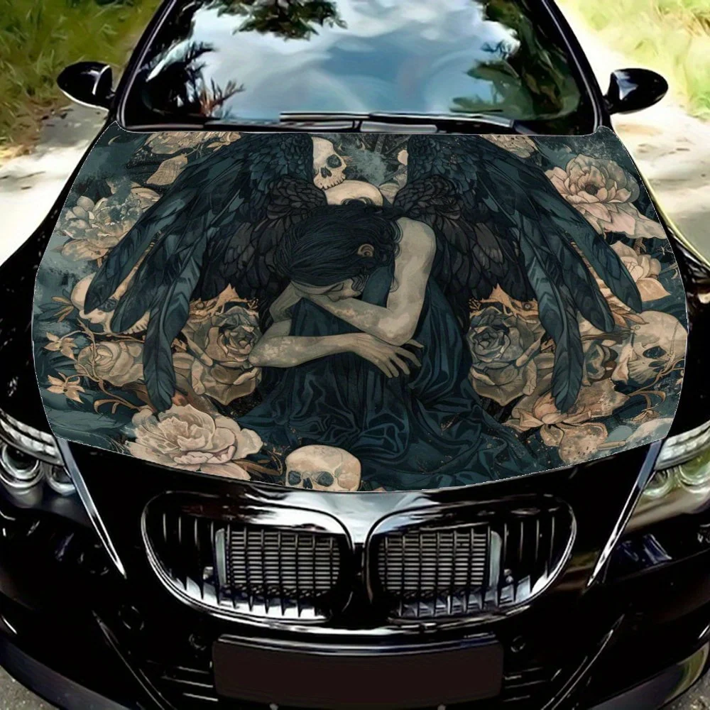 Flower shadow skull, lonely winged figure car vinyl wraps, car hood graphic stickers, vinyl material makes your car personality
Flower shadow skull, lonely winged figure car vinyl wraps, car hood graphic stickers, vinyl material makes your car personality