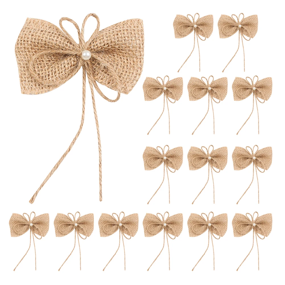 15 Pcs Burlap Bows for Wreaths Bowknot Sewing Wrapping Accessories Crafts Christmas Tree Embellishments
15 Pcs Burlap Bows for Wreaths Bowknot Sewing Wrapping Accessories Crafts Christmas Tree Embellishments