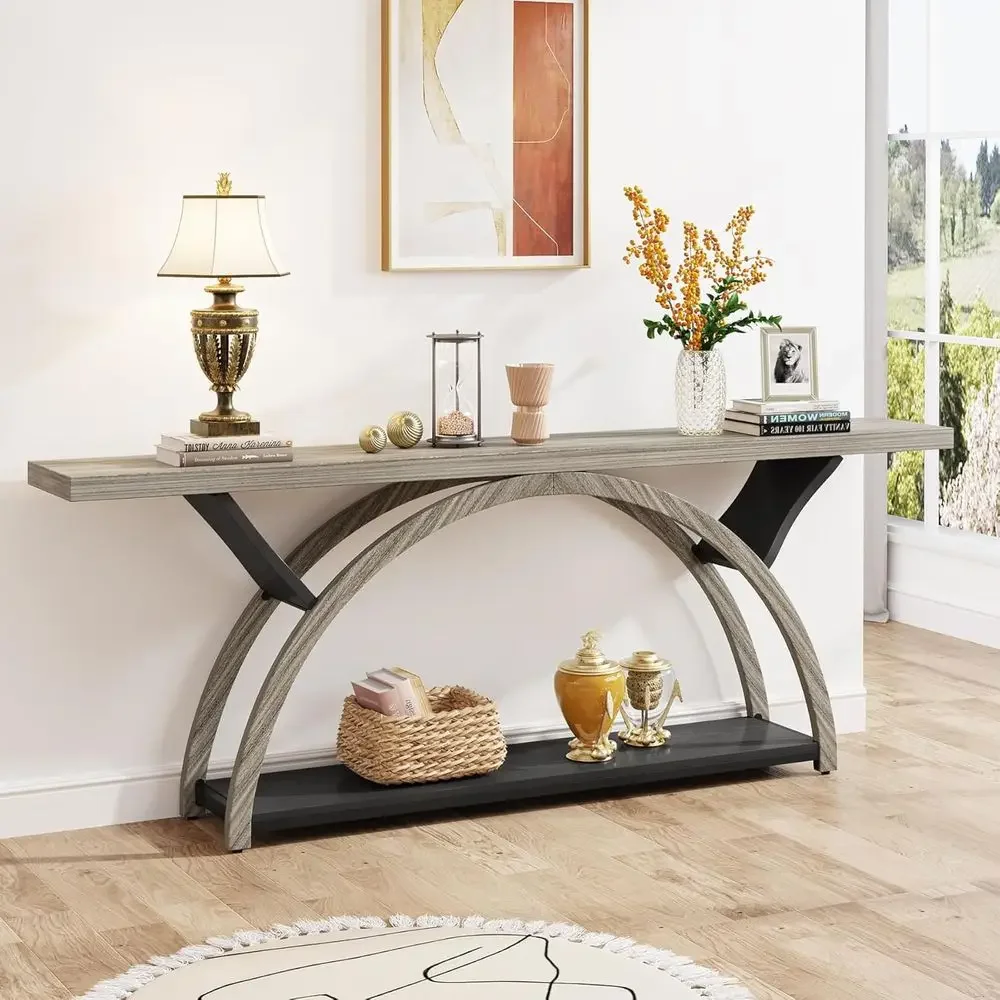 70.87" ole Table with Storage Shel, Narrow Long Soa Table Behind Couch Table, 2-Tier Rustic Entryway Table with Hal Moon e or Ha
70.87" ole Table with Storage Shel, Narrow Long Soa Table Behind Couch Table, 2-Tier Rustic Entryway Table with Hal Moon e or Ha