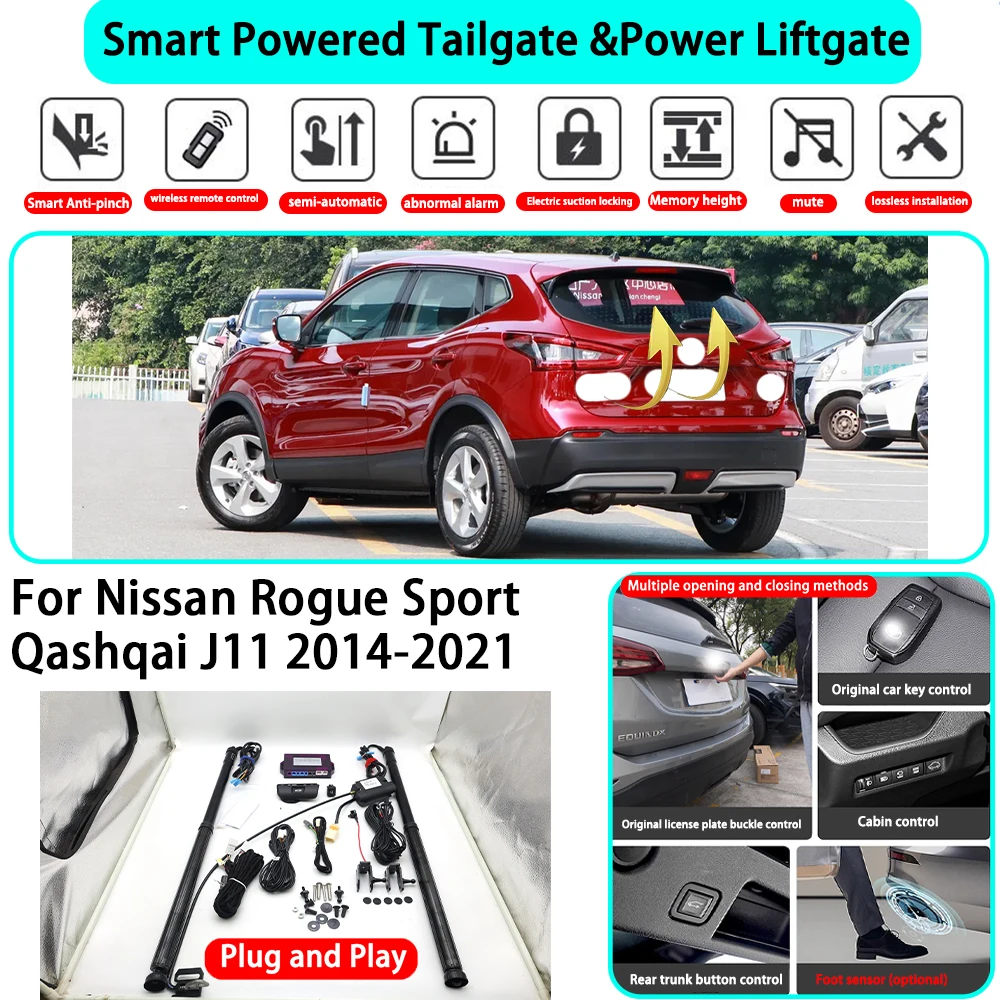 for Nissan Rogue Sport Qashqai J11 2014-2021 OEM Smart Automatic Powered Tailgate Electric Power Tailgate Lift Kit Key Close
for Nissan Rogue Sport Qashqai J11 2014-2021 OEM Smart Automatic Powered Tailgate Electric Power Tailgate Lift Kit Key Close 