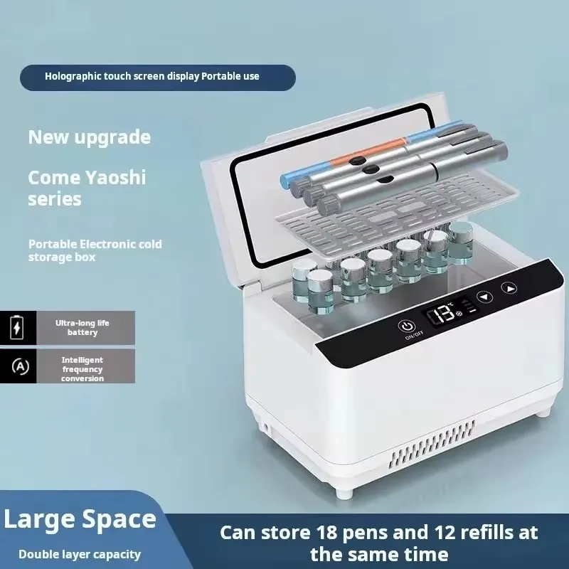 Insulin medicine refrigeration box, double layer super large capacity insulin cooling box, LED touch screen, car travel refriger
Insulin medicine refrigeration box, double layer super large capacity insulin cooling box, LED touch screen, car travel refriger