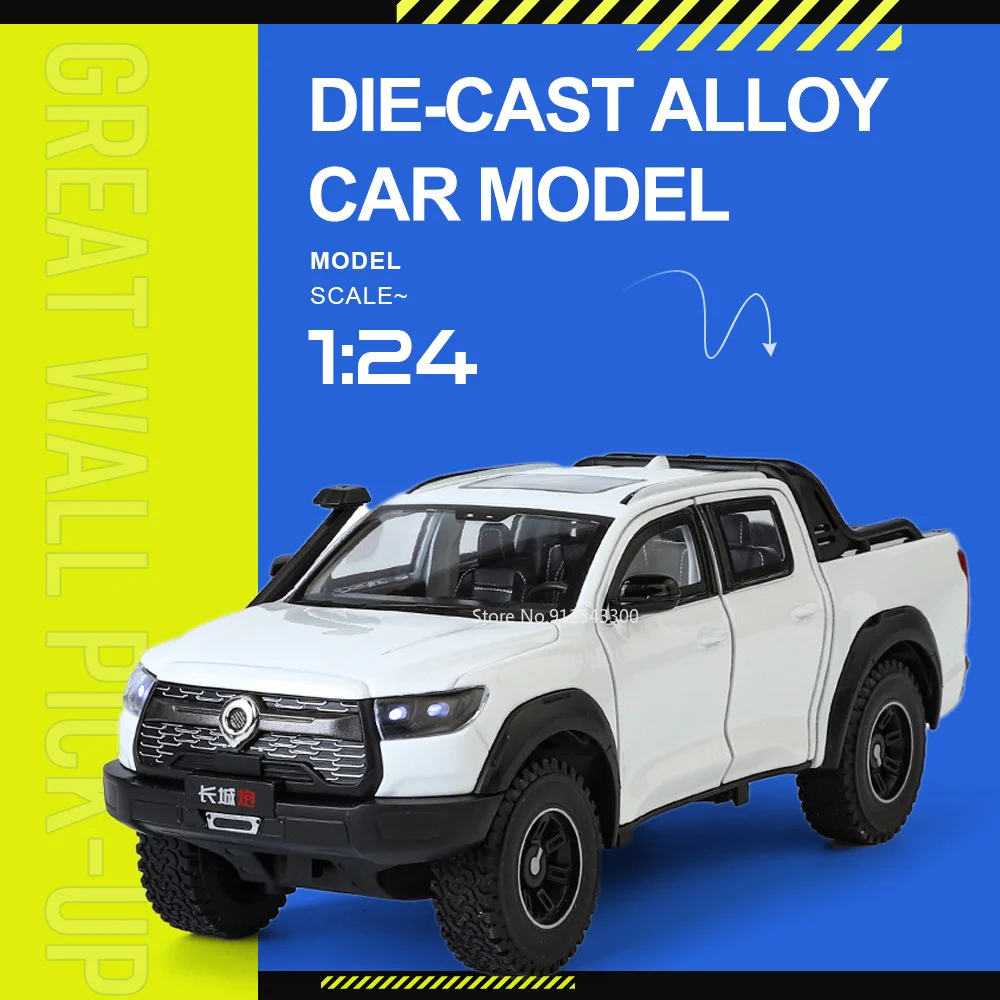 1:24 Great Wall Pick-up Raptor F150 Car Model Toy Doors Opened Pull Back Cars Alloy Body Shock Absorption Models Desk Decoration
1:24 Great Wall Pick-up Raptor F150 Car Model Toy Doors Opened Pull Back Cars Alloy Body Shock Absorption Models Desk Decoration