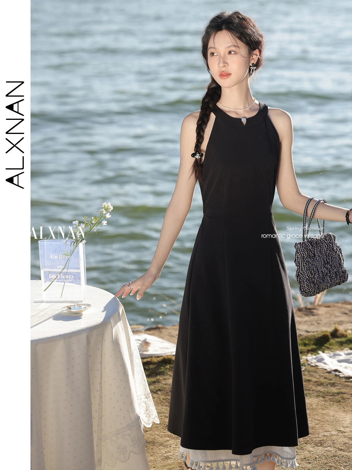 ALXNAN Black Long Women's Dresses 2025 Spring New Elegant Sleeveless Dress Temperament Slim Tassel Design Ladies Clothes L52830
ALXNAN Black Long Women's Dresses 2025 Spring New Elegant Sleeveless Dress Temperament Slim Tassel Design Ladies Clothes L52830