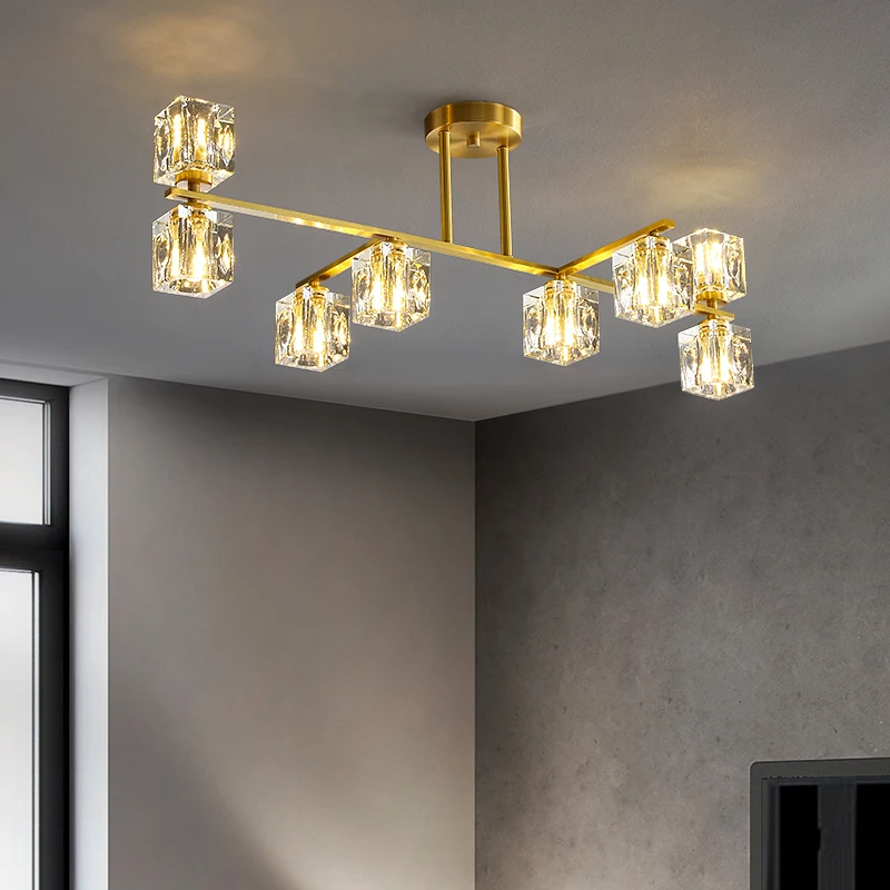 Deyidn Modern Copper Crystal Chandelier Golden Light Luxury Crystal Luster Home Living room Bedroom Dining Room Lighting
Deyidn Modern Copper Crystal Chandelier Golden Light Luxury Crystal Luster Home Living room Bedroom Dining Room Lighting
