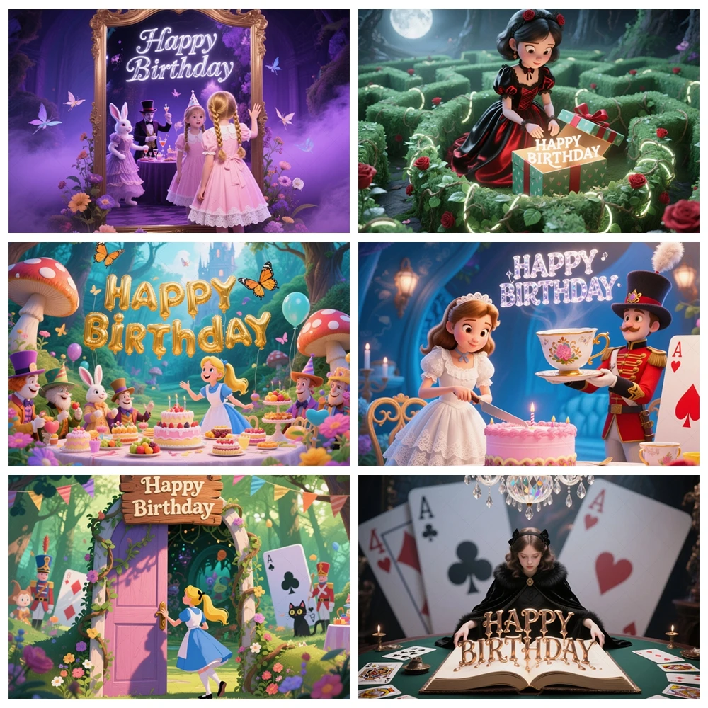 Alice In Wonderland Theme Photography Backdrops Baby Girl Birthday Party Tea Party Photo Custom Decor Background Photo Studio
Alice In Wonderland Theme Photography Backdrops Baby Girl Birthday Party Tea Party Photo Custom Decor Background Photo Studio