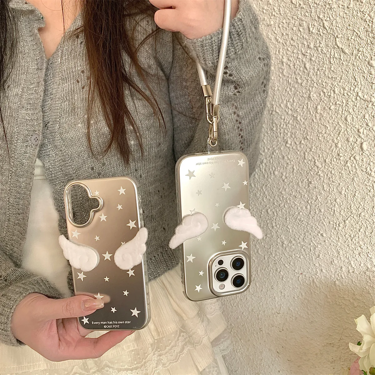 Cute Furry Angel Wings Cartoon Star Luxury Plating Phone Case For iPhone 13 14 15 16 Pro Max Funny White Furry Angel Wing Cover
Cute Furry Angel Wings Cartoon Star Luxury Plating Phone Case For iPhone 13 14 15 16 Pro Max Funny White Furry Angel Wing Cover