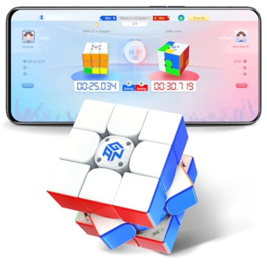 12 ui Maglev Smart Speed Cube 3x3 for online gaming and AI training ABS plastic matte black ultra-smooth magnetic rotation with
12 ui Maglev Smart Speed Cube 3x3 for online gaming and AI training ABS plastic matte black ultra-smooth magnetic rotation with