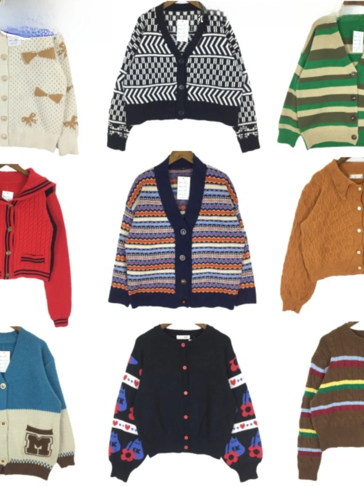 Vintage Embroidered Cartoon Sweater Coat Cuter Embroidery Sle Women's Winter Faion Straight Cut Long Sve Warmth
Vintage Embroidered Cartoon Sweater Coat Cuter Embroidery Sle Women's Winter Faion Straight Cut Long Sve Warmth