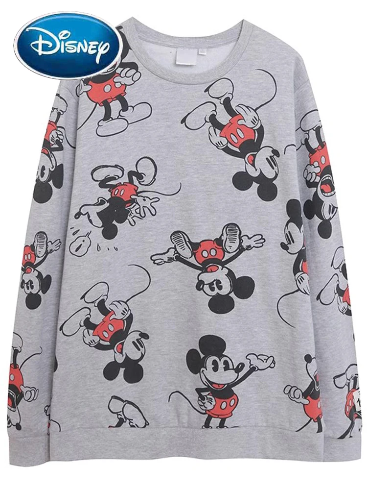 Disney Gray Sweatshirt Front Back Mickey Mouse Print Fashion Women Long Sleeve O-Neck Pullover Fleece Loose Tee Tops Streetwear
Disney Gray Sweatshirt Front Back Mickey Mouse Print Fashion Women Long Sleeve O-Neck Pullover Fleece Loose Tee Tops Streetwear