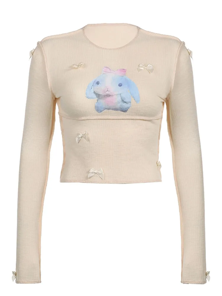 Harajuku Sweet Kawaii Fashion T-Shirts Women Bow O-Neck Gyaru Long Sleeve Casual Tees Animal Print Tees High Street Streetwear
Harajuku Sweet Kawaii Fashion T-Shirts Women Bow O-Neck Gyaru Long Sleeve Casual Tees Animal Print Tees High Street Streetwear